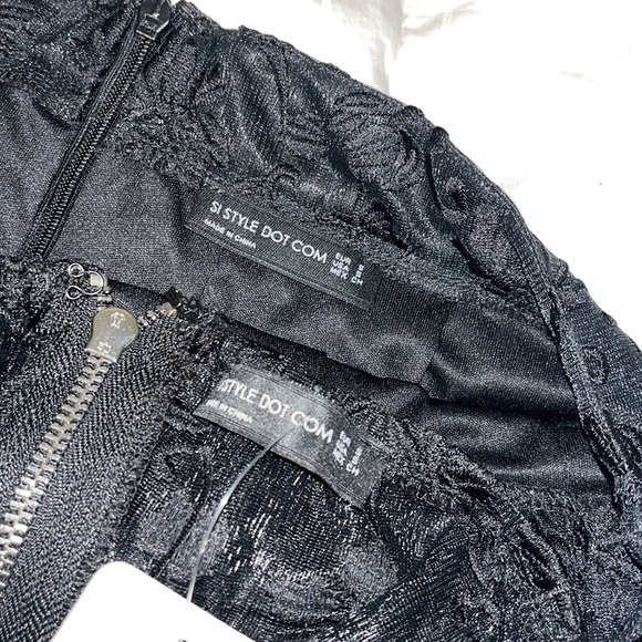 One of Kind SI Style Dot Com lace overlay skirt w/top - Picture 8 of 8